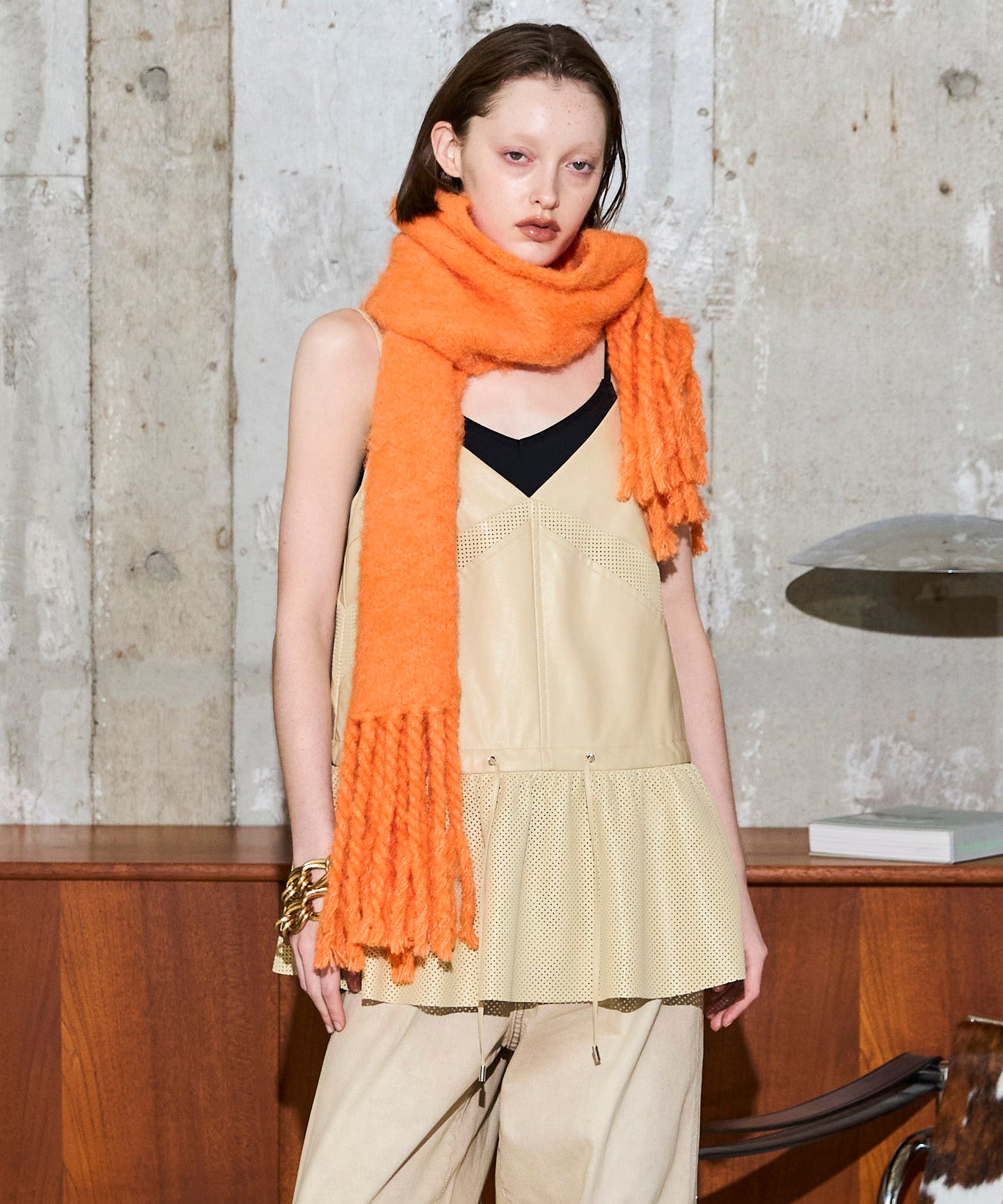 SALE】Vegan Leather Peplum Tunic