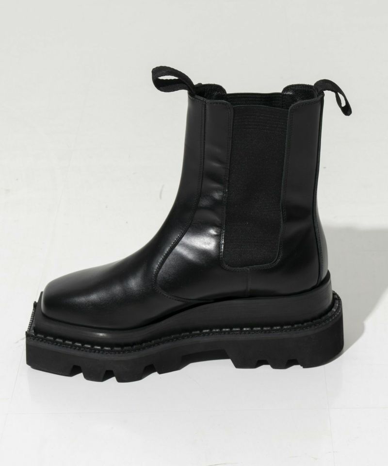 SPECIAL SHOES FACTORY COLLABORATION】Tank-Sole Side Gore Long Boots Ma
