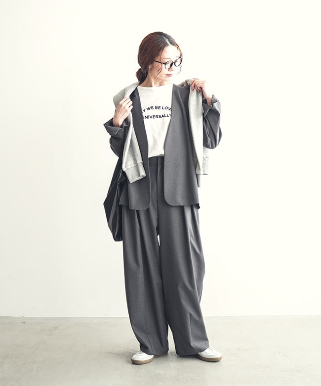 ◇[SMLM-JK]SOLAMONAT LARME(ソラモナラーム) ノーカラージャケット