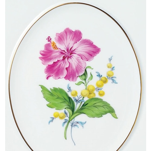 マイセン プラーク 黄色と紫色の蘭 マイセン プラーク 黄色と紫色の蘭