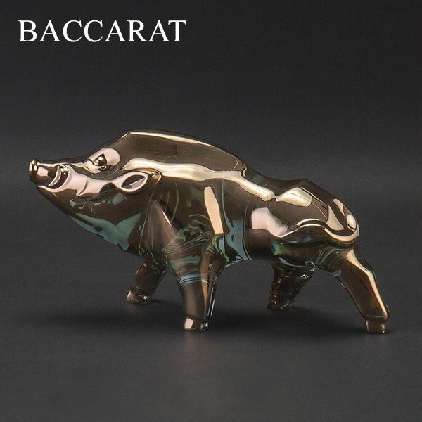 バカラ Baccarat 置物 オーナメント 干支 オブジェ 亥 （猪） ゴールド