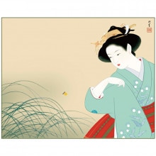 上村松園『新蛍』掛軸 : アートの友社 上村松園『新蛍』掛軸 112482