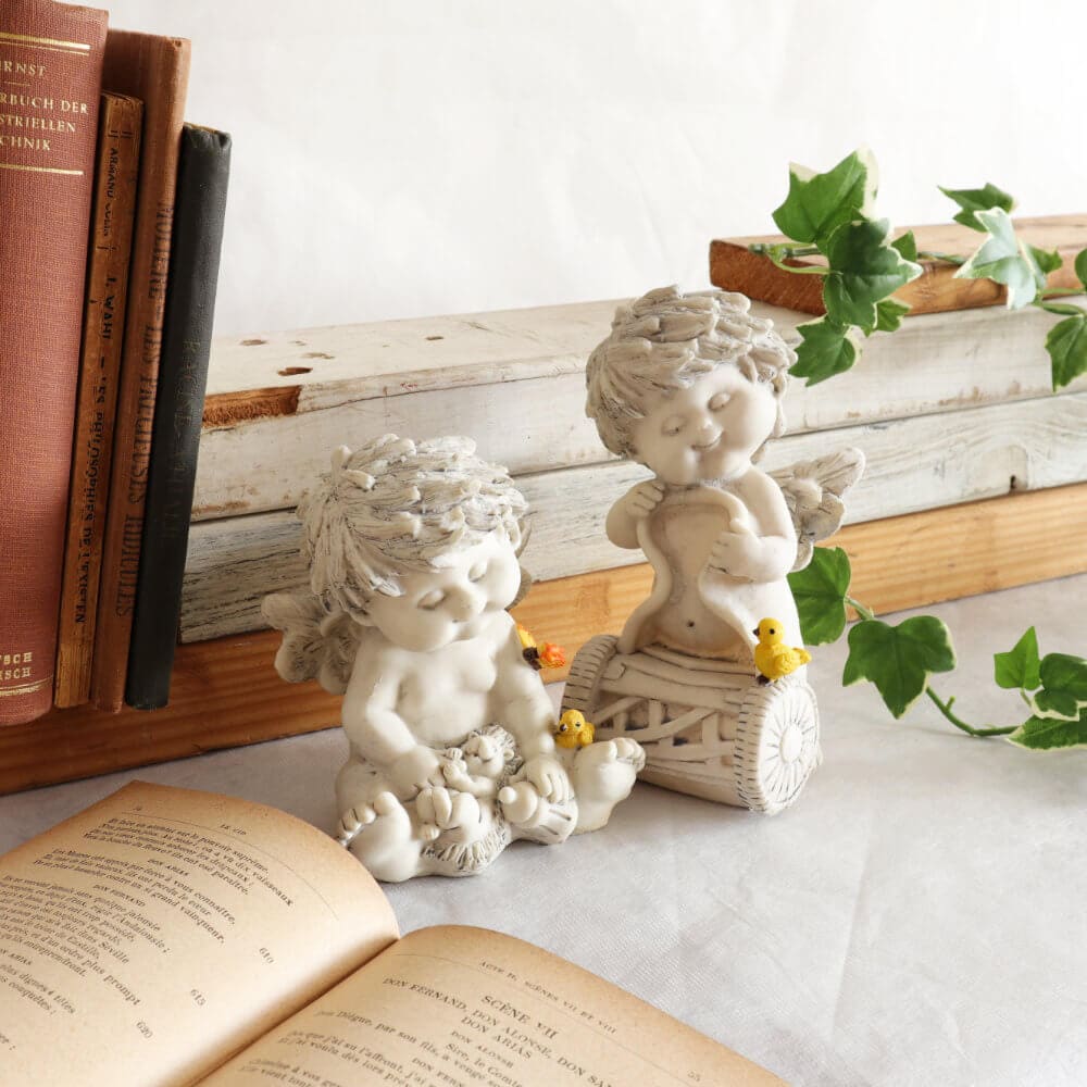 置物 エンジェルAB2個セット 高さ15cm｜おしゃれなインテリアの輸入