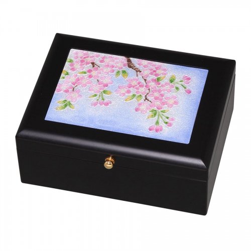 七宝焼き オーバーナイトBOX（小）桜 | 小物入れ | 伝統工芸品・和風