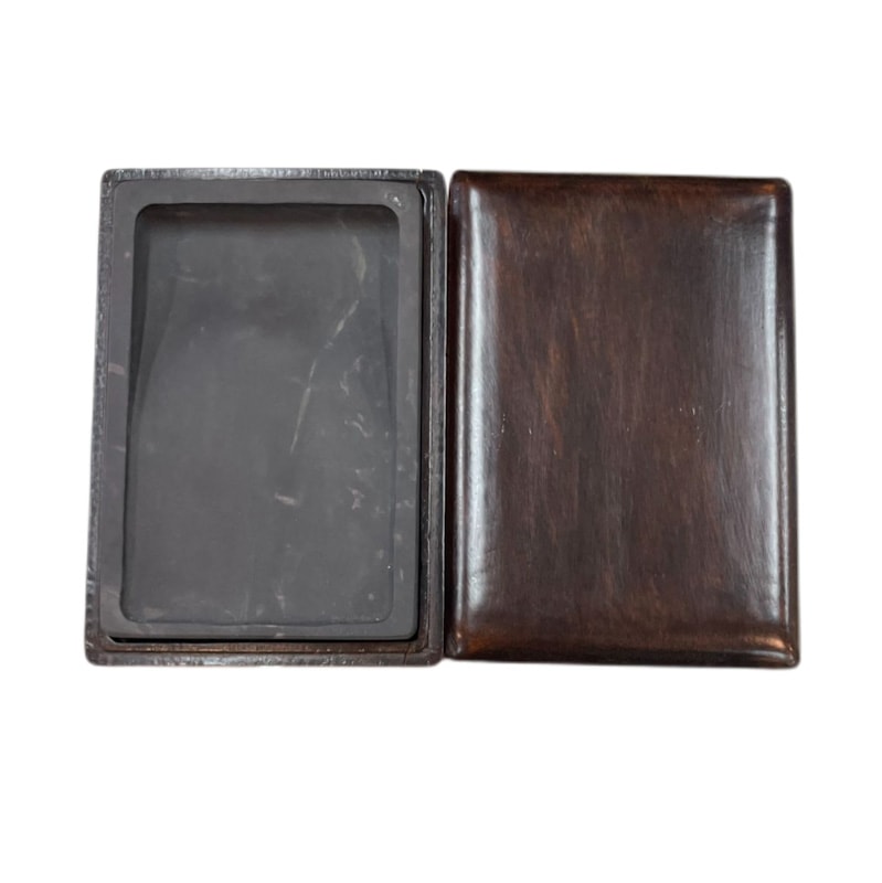 坑仔岩端溪硯 (木箱入) 長方硯 8吋｜書道用品の半紙や筆、墨などをお