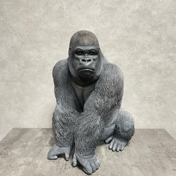 シルバーバック デカ黒ゴリラ 大 グッズ 高さ53cm woobia ウービア