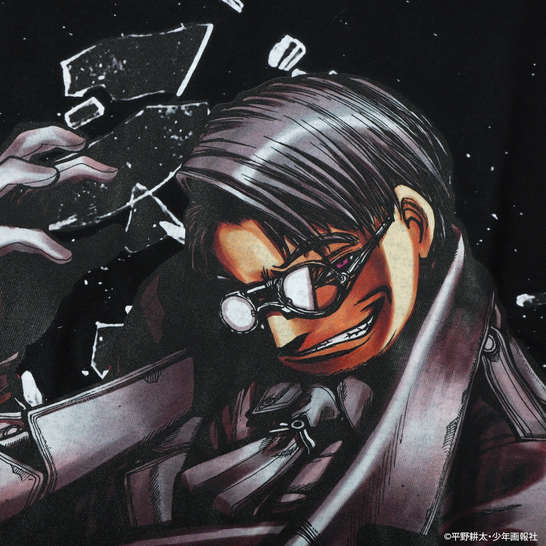 平野耕太☆大博覧會 HELLSING フルカラープリントTシャツ 少佐 ガラス