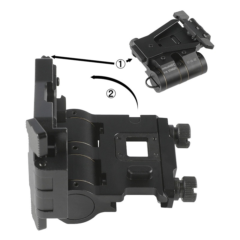 SOTAC GEAR WILCOXタイプ サイドフリップマウント(左展開)＆ ライザー