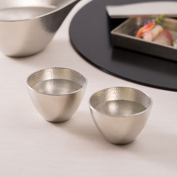 肥沼美智雄 黒釉面取ぐい呑 益子焼 加守田章二 加守田章