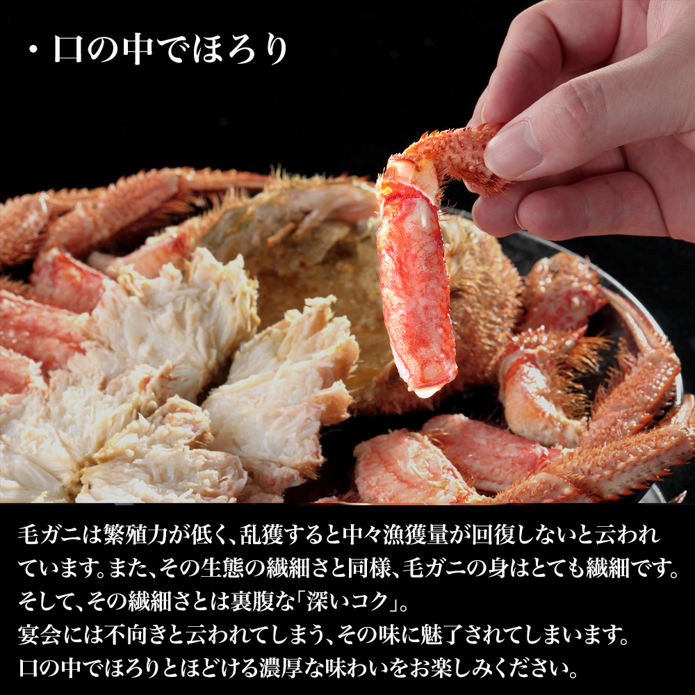 北海道産 毛ガニ ※1尾あたりの重量をお選びいただけます 1kg 800g 650g