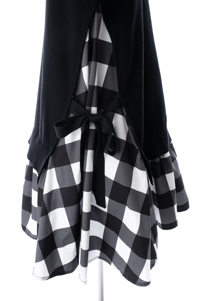 ニットドッキングワンピース/ブラックチェック | DRESS | OBLI