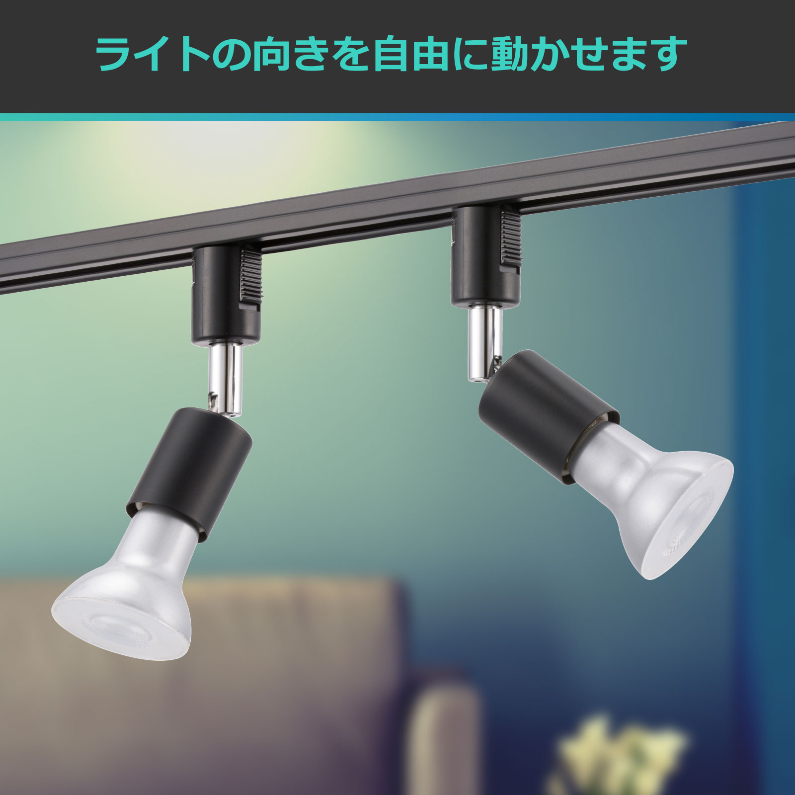 レールライト ライティングダクト用 E26口金 ブラック｜ORL-E2601-K 06