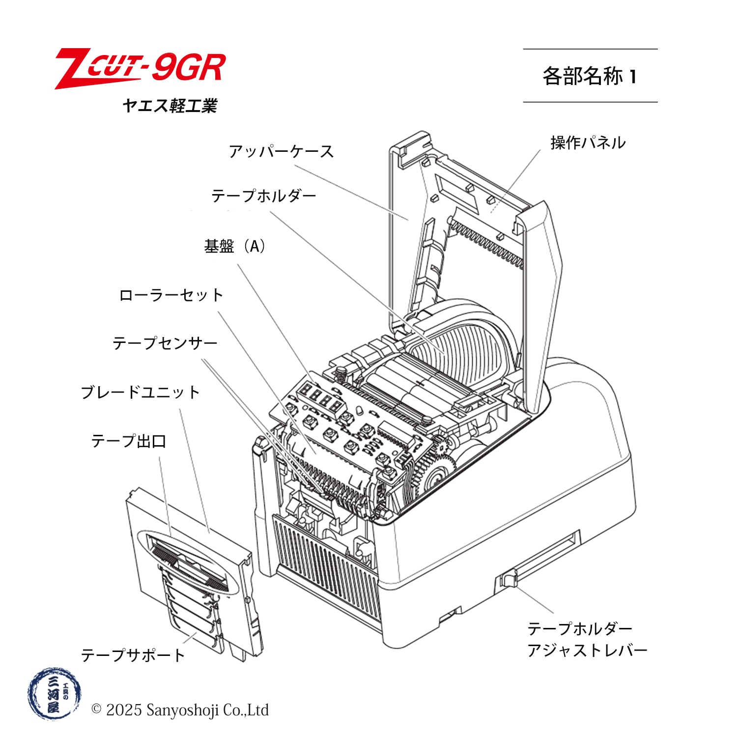ヤエス軽工業 テープディスペンサー Z CUT-9GR 順送りカット機能
