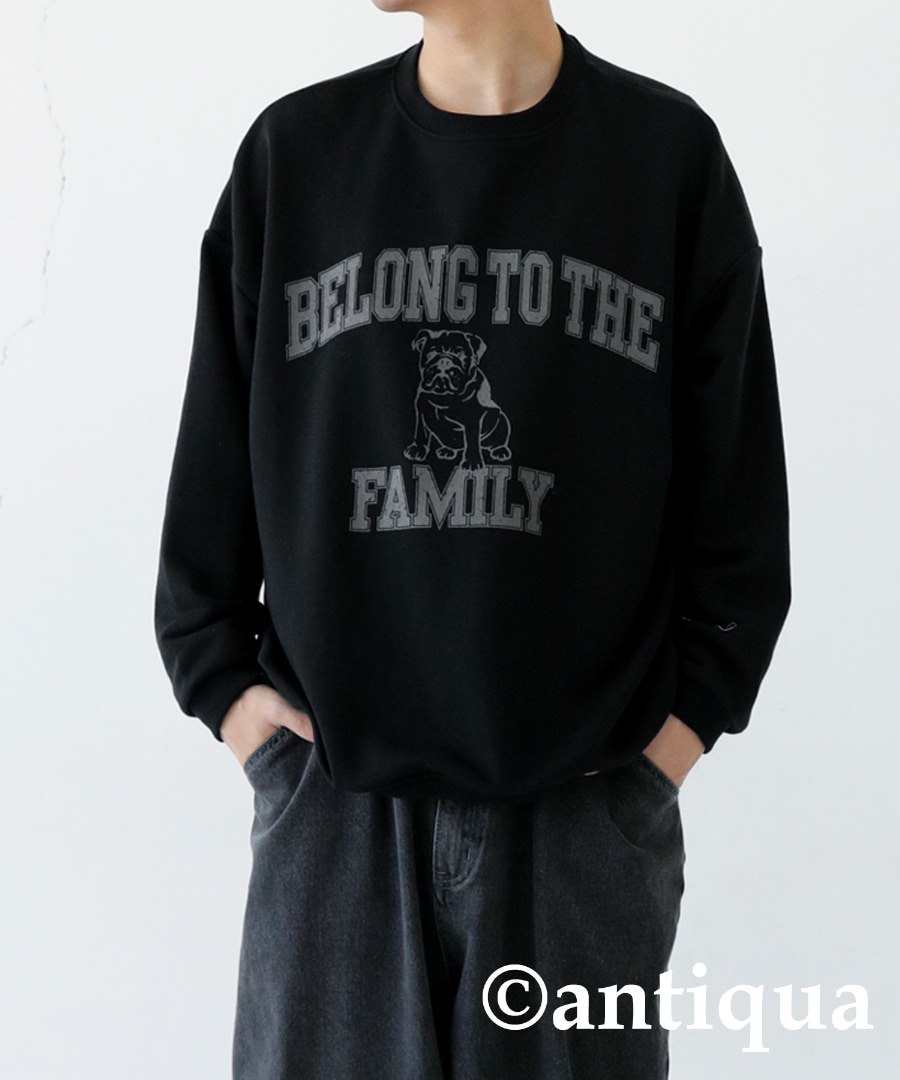 ブルドッグロゴ 裏毛プルオーバー メンズ トレーナー・再販。メール便