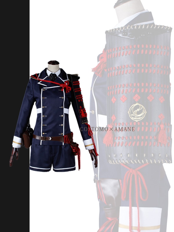 送料無料】とうらぶ風 紺色衣装上下ポーチ・装備品セット 薬研