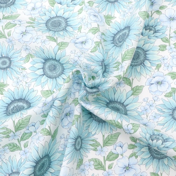 生地 ひまわり柄さらっとピケプリント 850465 | 手芸センタードリーム