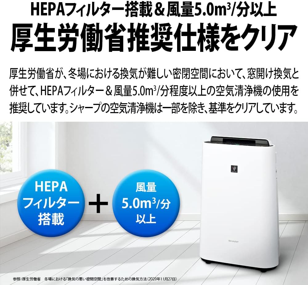 シャープ（SHARP） プラズマクラスター HEPAフィルター 加湿空気清浄機
