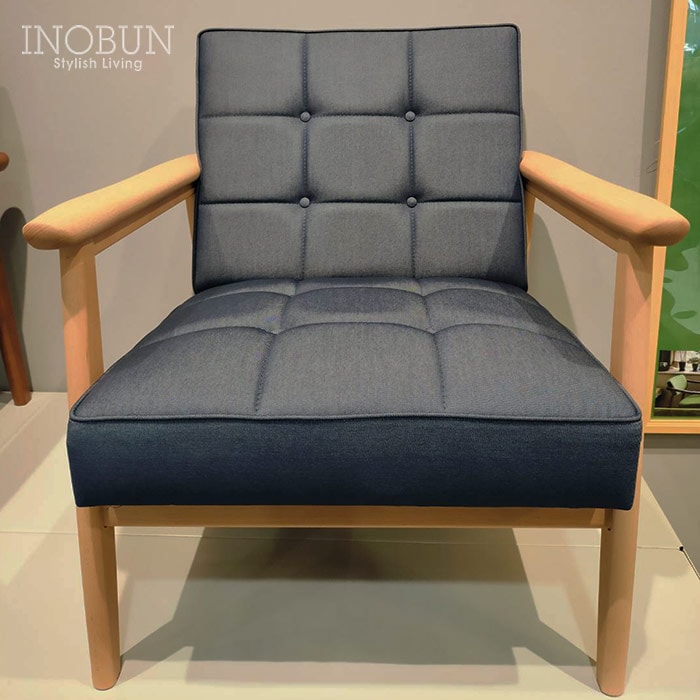 限定版 カリモク60 Kチェア 1シーター デニムネイビー ピュアビーチ