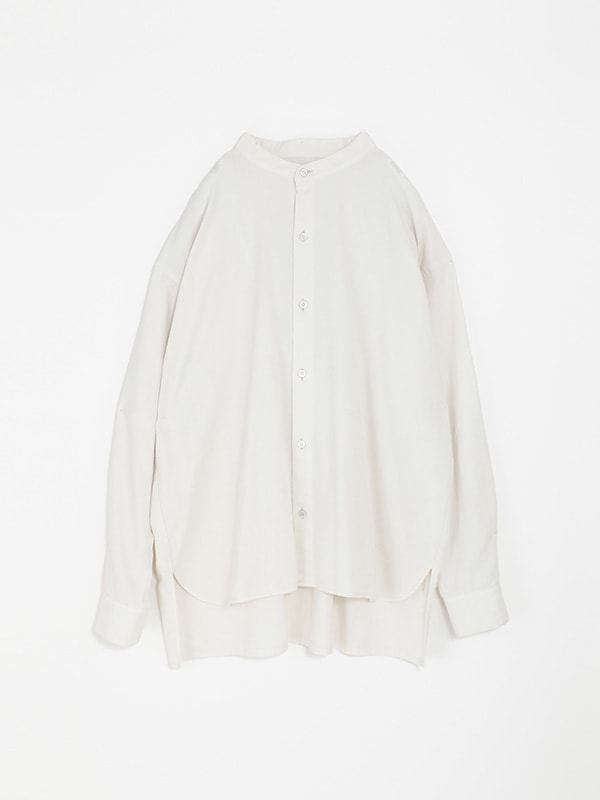 evam eva｜cotton wool band collar shirt [men's]｜men's