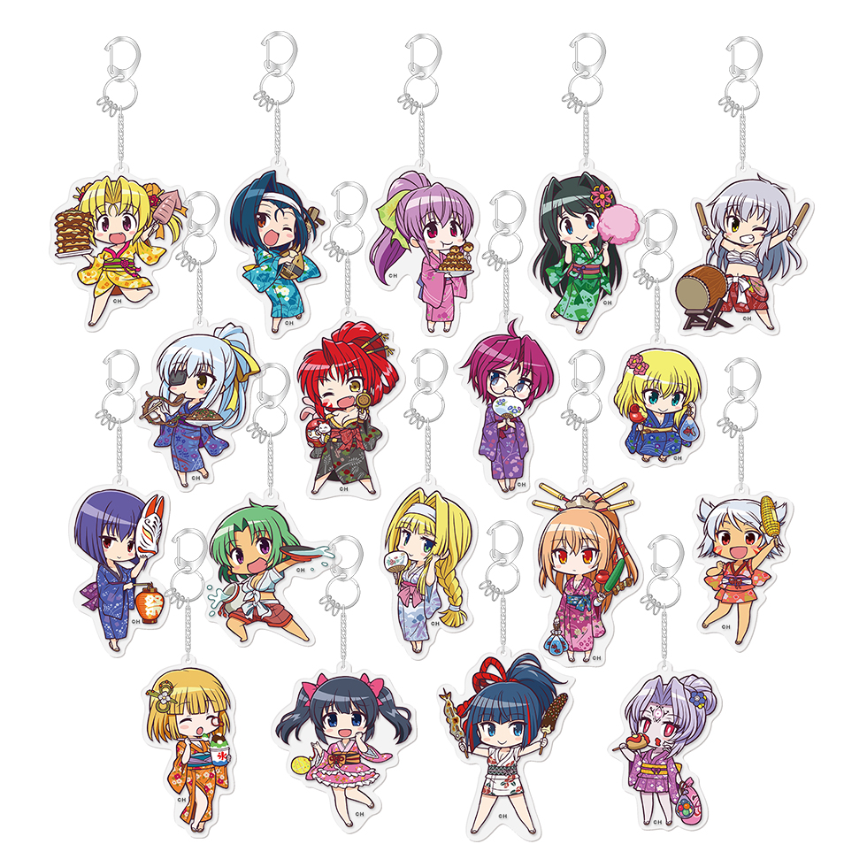 戦国乙女 かぎっ娘キーホルダーアクリルver.夏祭り【コンプリート