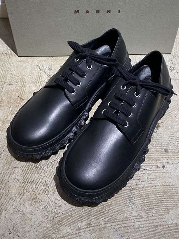 MARNI（マルニ） 4ホール レザーシューズ ブラック - margin