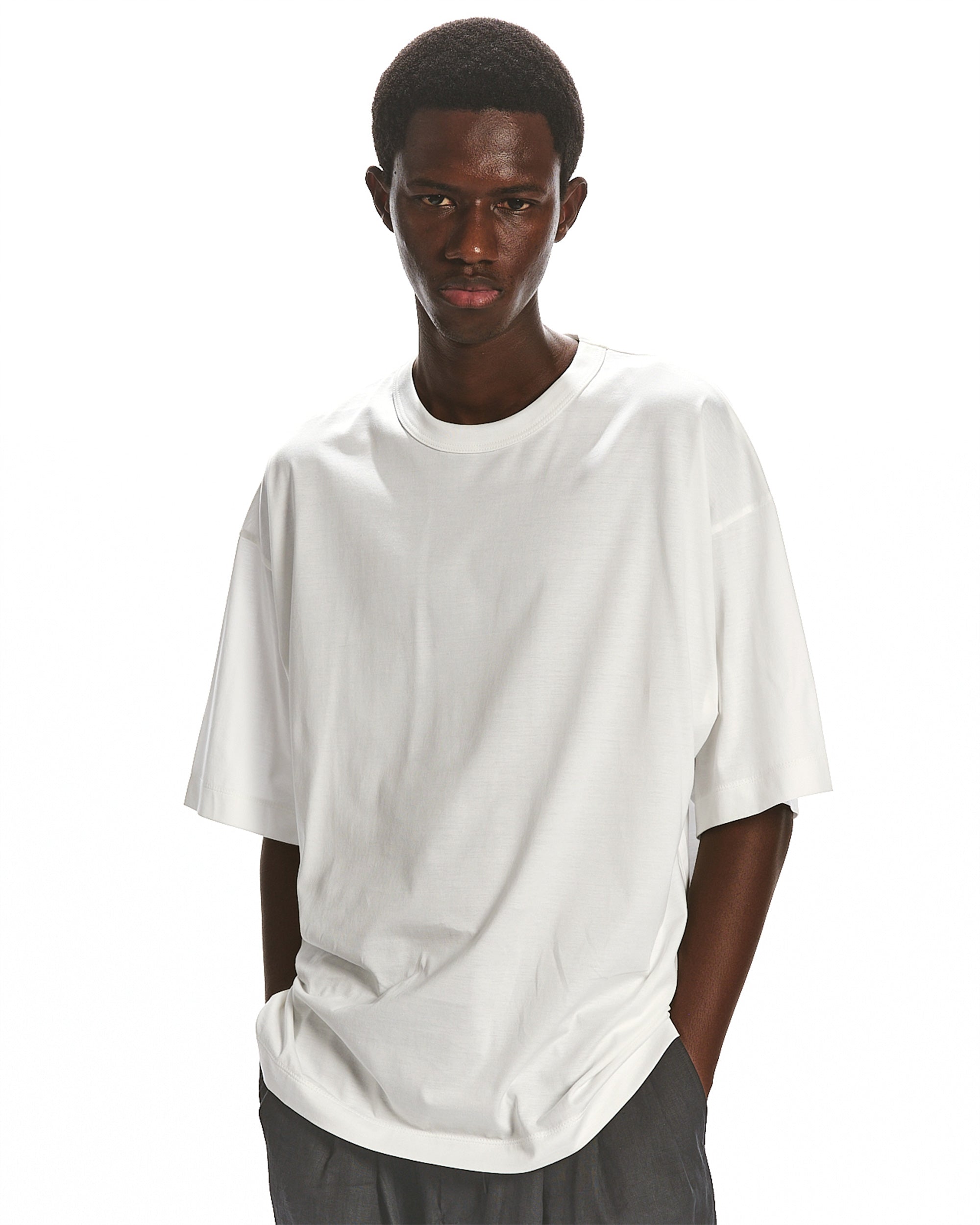 オーガニックGIZA 80/2天竺 / コンフォートフィットTee, White – MARKAWARE