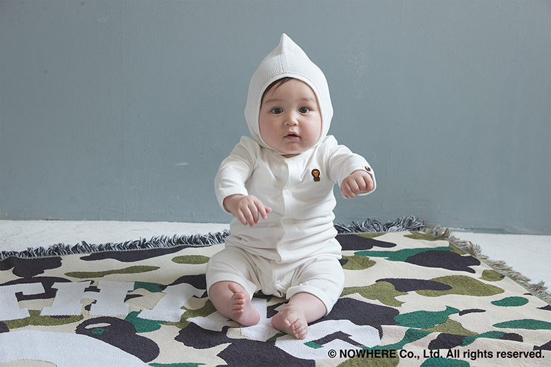 BAPE × MARLMARL - 1ST CAMO BABY MILO ROMPERS KB WHITE | ギフト