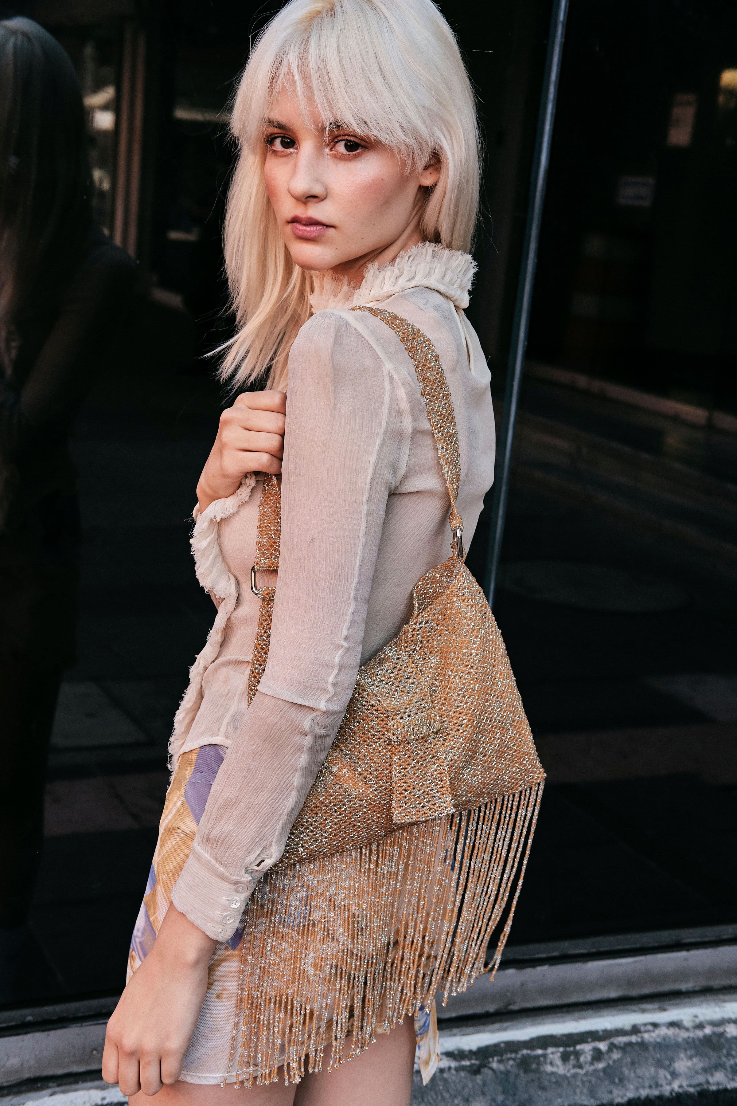 Flap Fringe Bag Honey Mint - MarmaClub Official