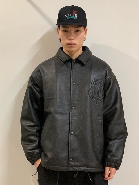 CALEE COACH JACKET 年始スペシャルアイテム EXCLUSIVE !!】CALEE 「LEATHER COACH JACKET<EXCLUSIVE>」 レザー