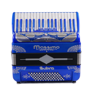 Piano Accordion / Blue (Silver details) – Massimo Accordions