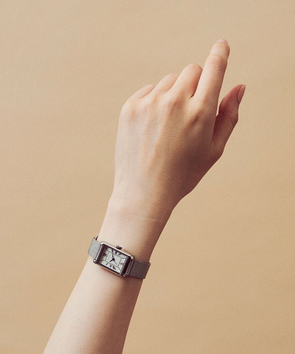 MATOW マトウ TSUKI 朧月 / SQUARE SILVER MESH レディース 腕時計