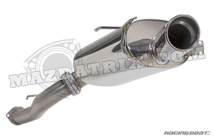 MUFFLER 93-95 RACING BEAT, SINGLE STAINLESS TIP WITH PIPE - Mazdatrix