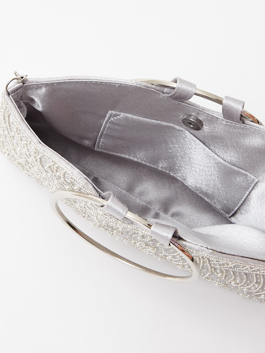 ハンドル付きビーズ刺繍バッグ(FREE ベージュ): AIMER | エメ ｜ミマツ