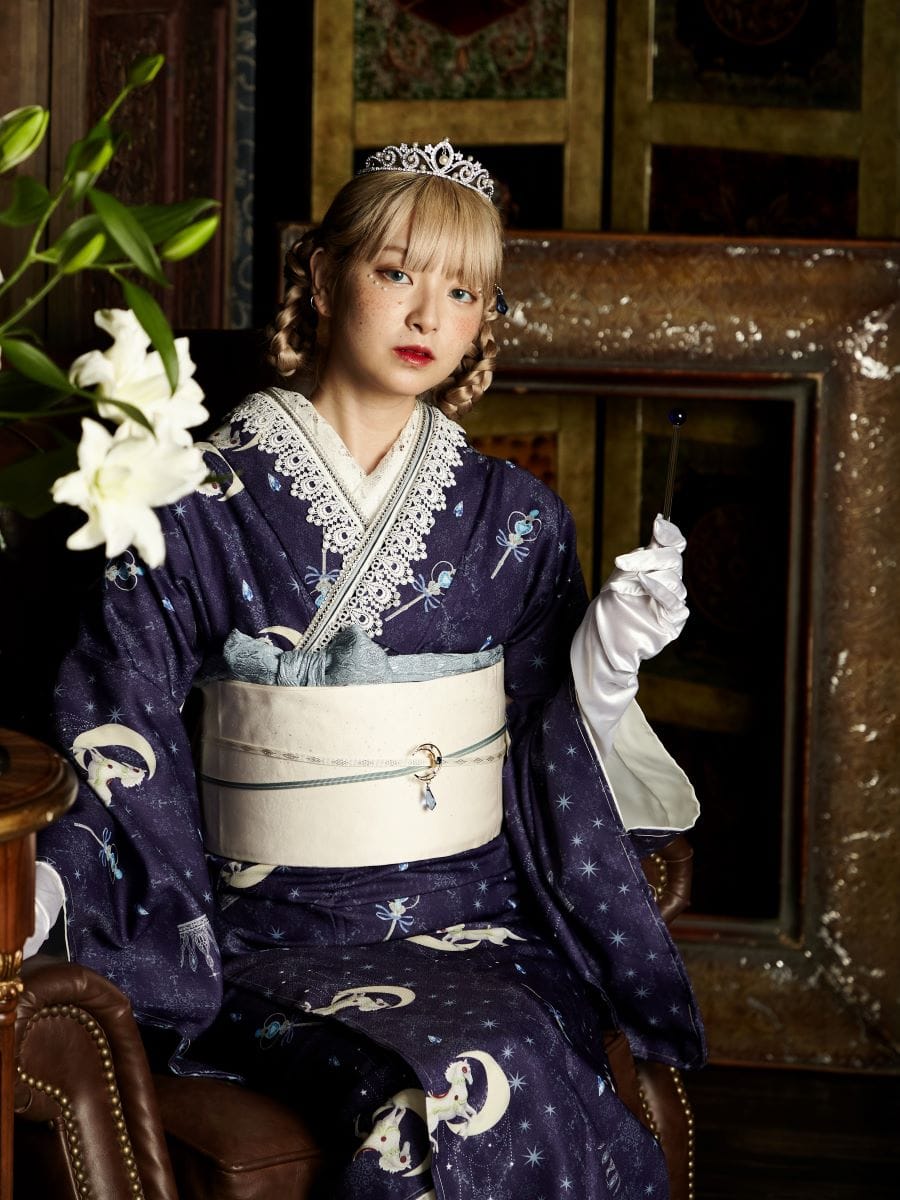 小紋単品「 DREAMING QUEEN 」～Knock！Collection おとぎの国きもの