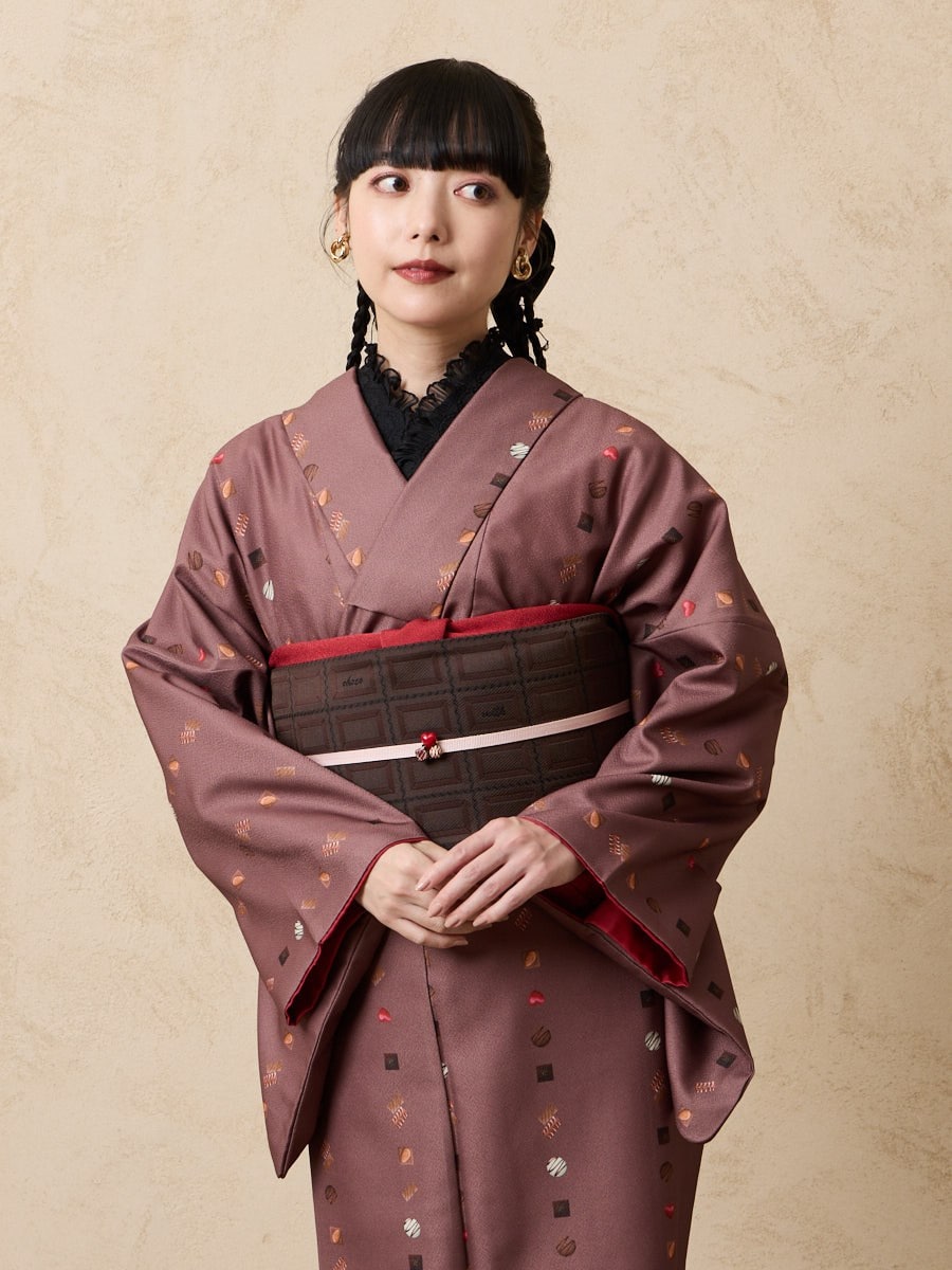 小紋単品「チョコレート」(FREE ブラウン): ふりふ ｜ミマツグループ