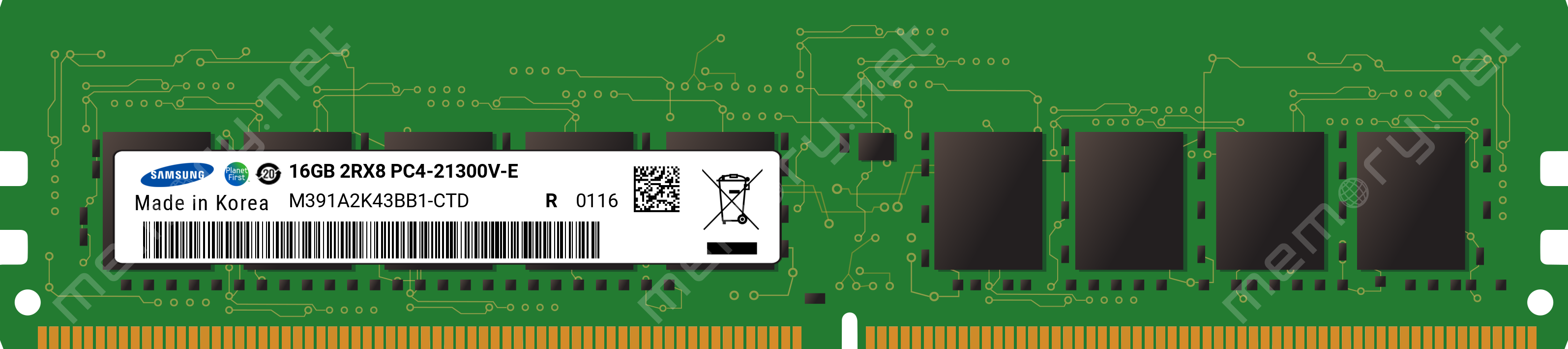 M391A2K43BB1-CTD - Samsung 1x 16GB DDR4-2666 ECC UDIMM PC4-21300V