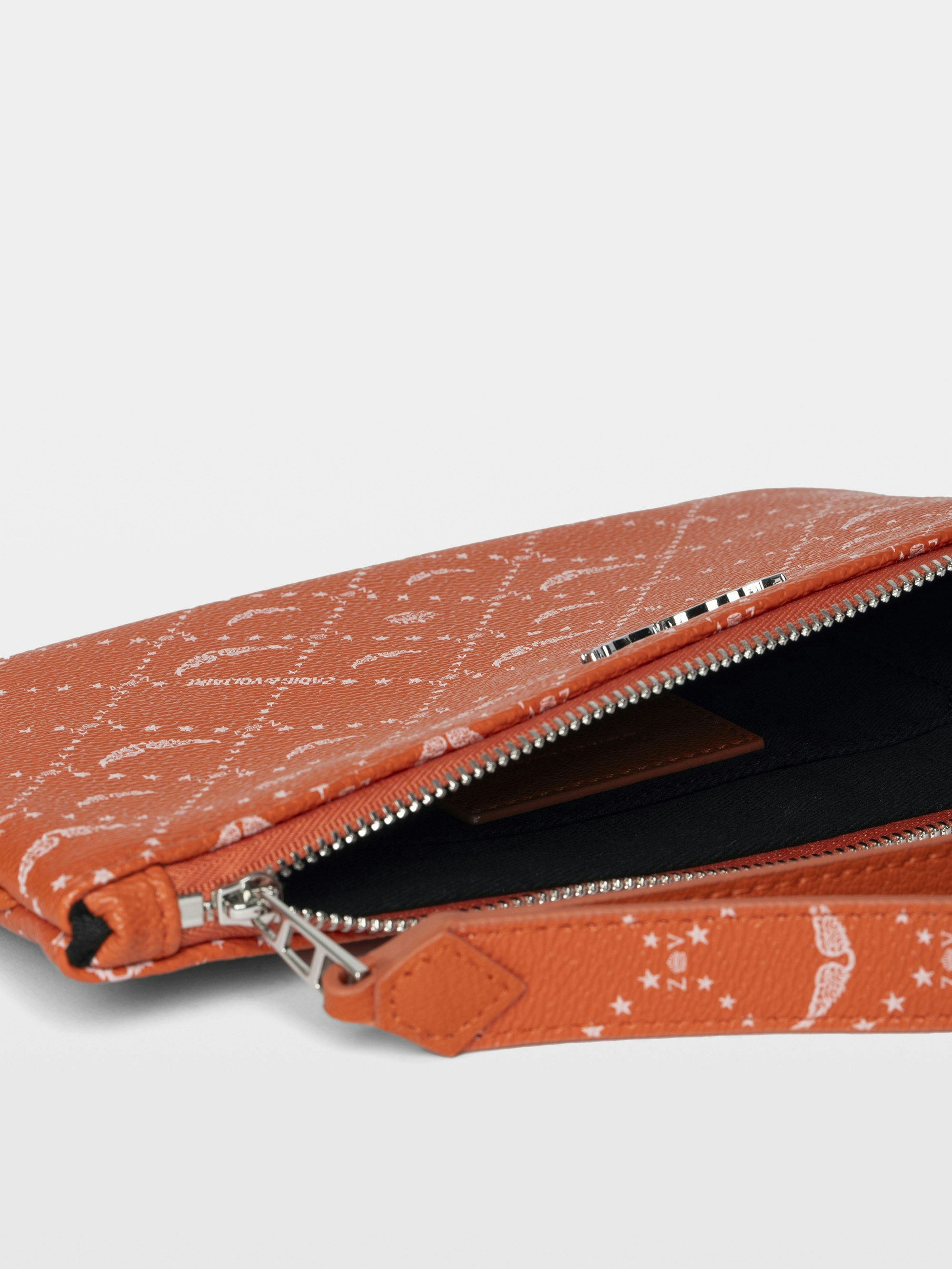 Z Pouch Monogram Clutch Orange | Zadig&Voltaire | Zadig&Voltaire