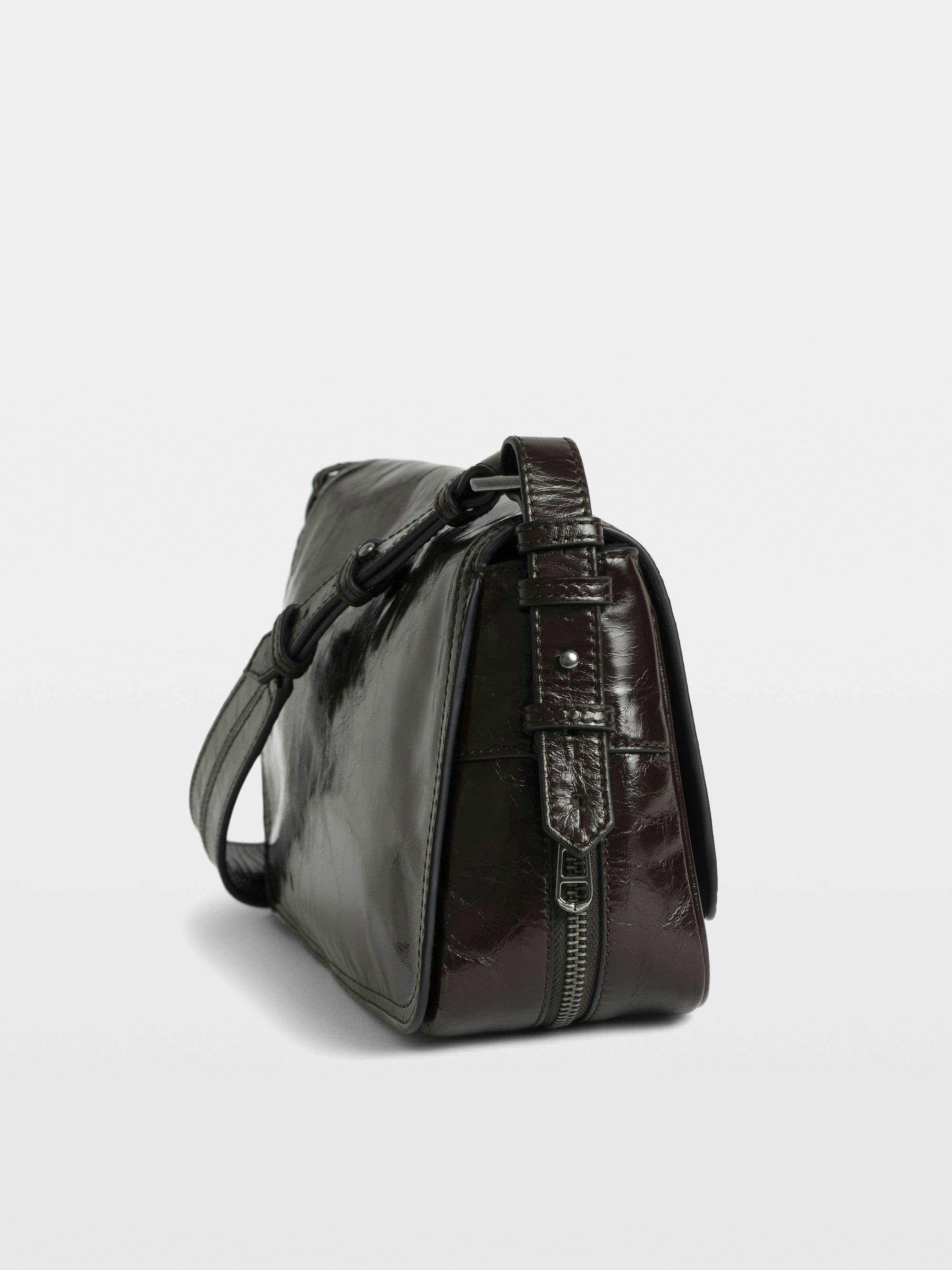 The Zouzou Vintage Patent Bag Brown | Zadig&Voltaire | Zadig&Voltaire