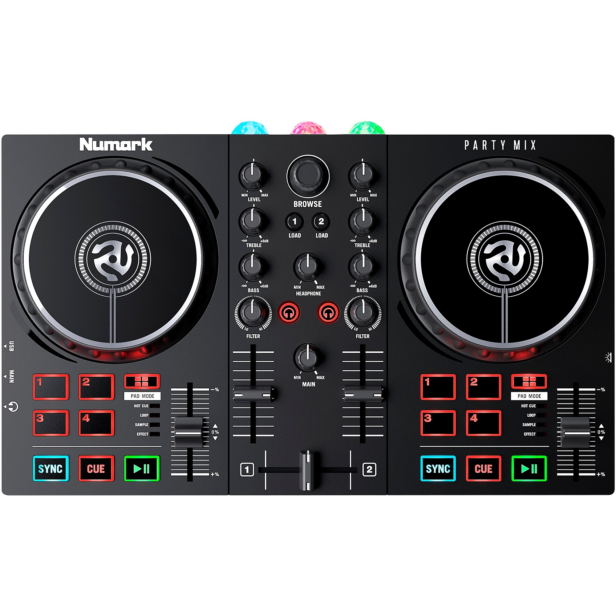 Numark Party Mix II DJ Controller With Built-in Light Show