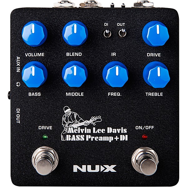 NUX Melvin Lee Davis Bass Preamp + DI Pedal Black | Guitar Center
