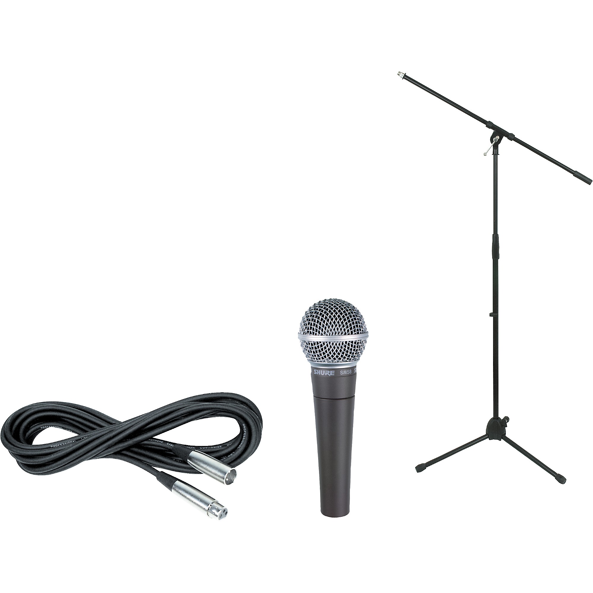 Shure SM58 Microphone with Cable & Stand | Guitar Center