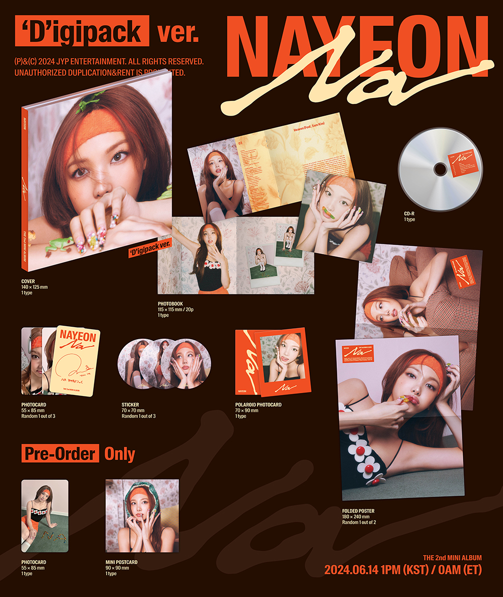 jp.ktown4u.com : NAYEON - ミニアルバム 2集 [NA] (Digipack Ver.)