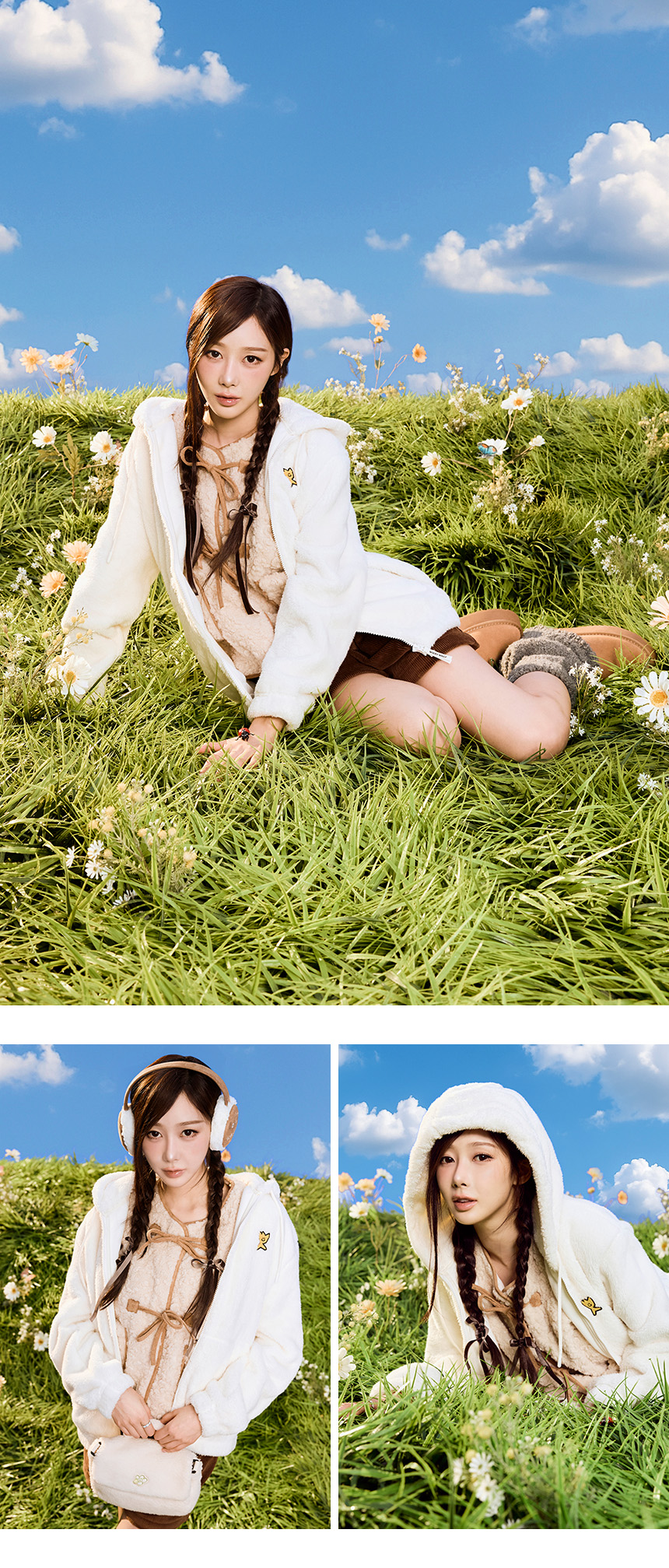 jp.ktown4u.com : [Wacky Willy x GISELLE] [25FW] フード付きフリース