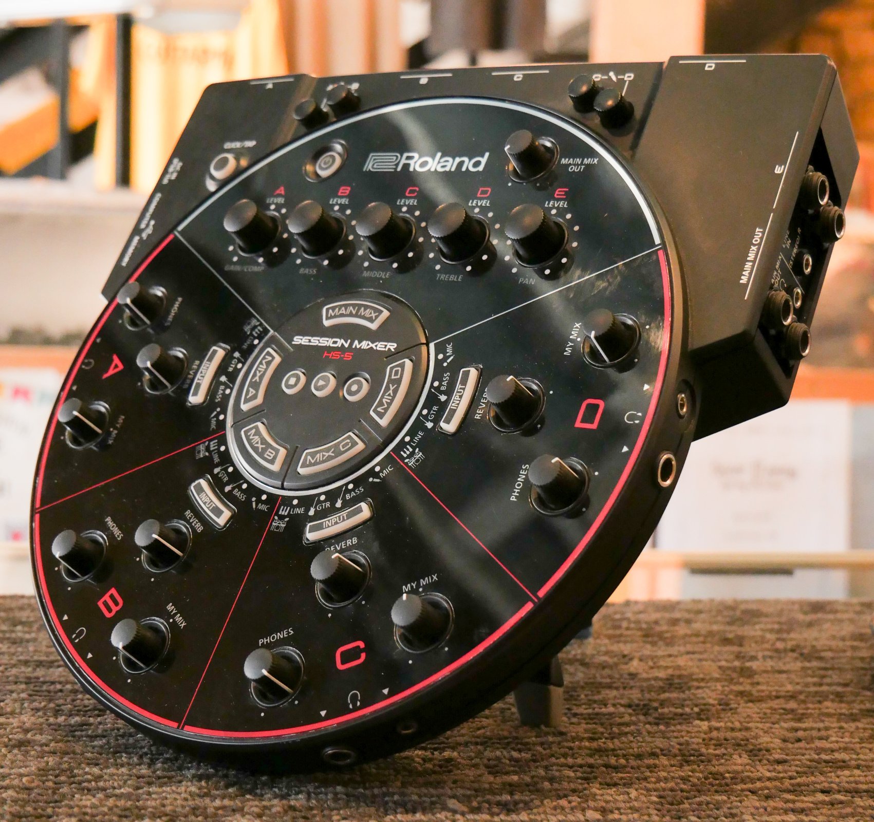 Roland HS-5 Session Mixer - 5-input jam monitor - w/manual, non