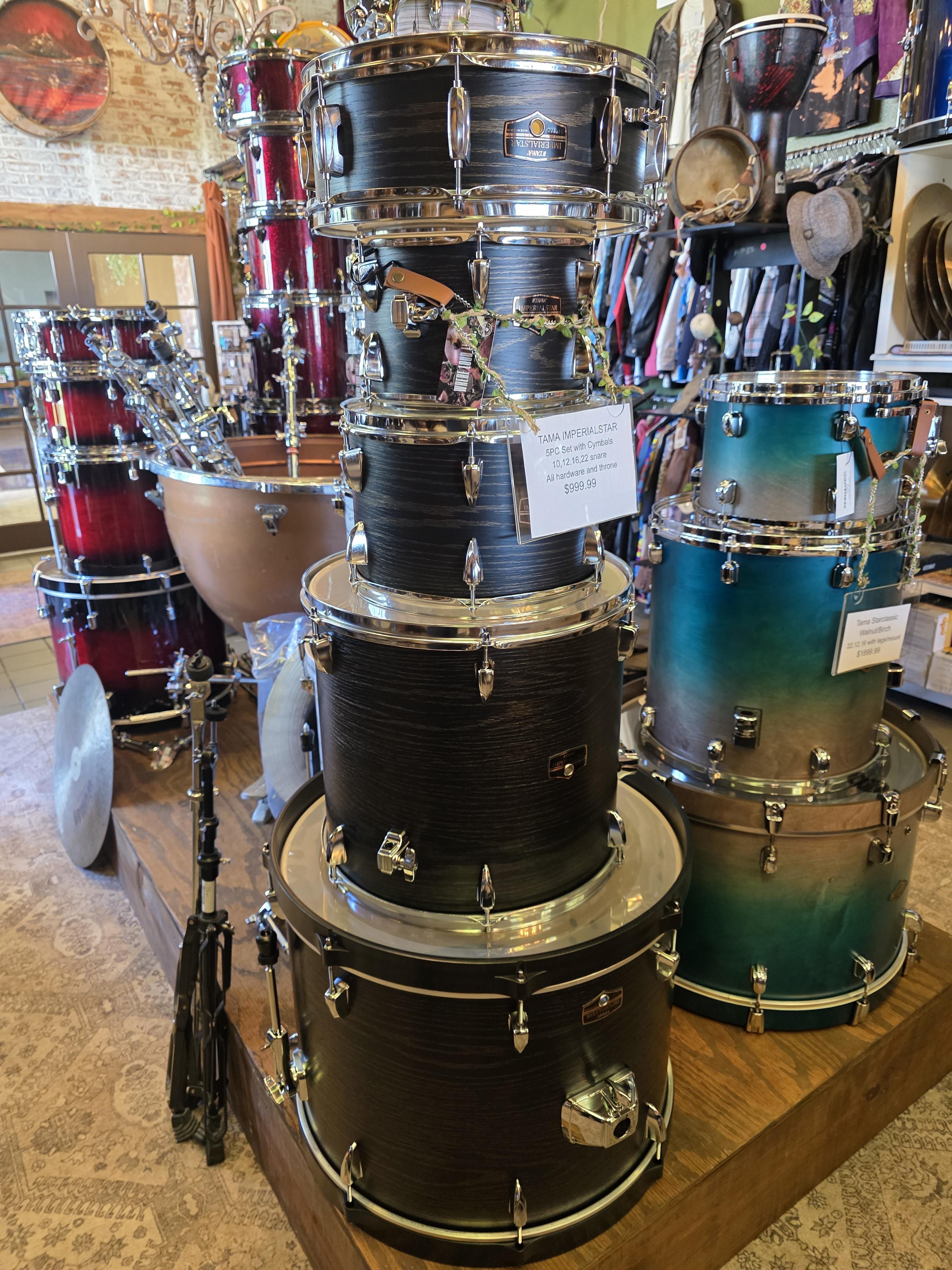 Tama IMPERIALSTAR 5PC COMPLETE KIT - 10/12/16/22/Snare / Black Oak