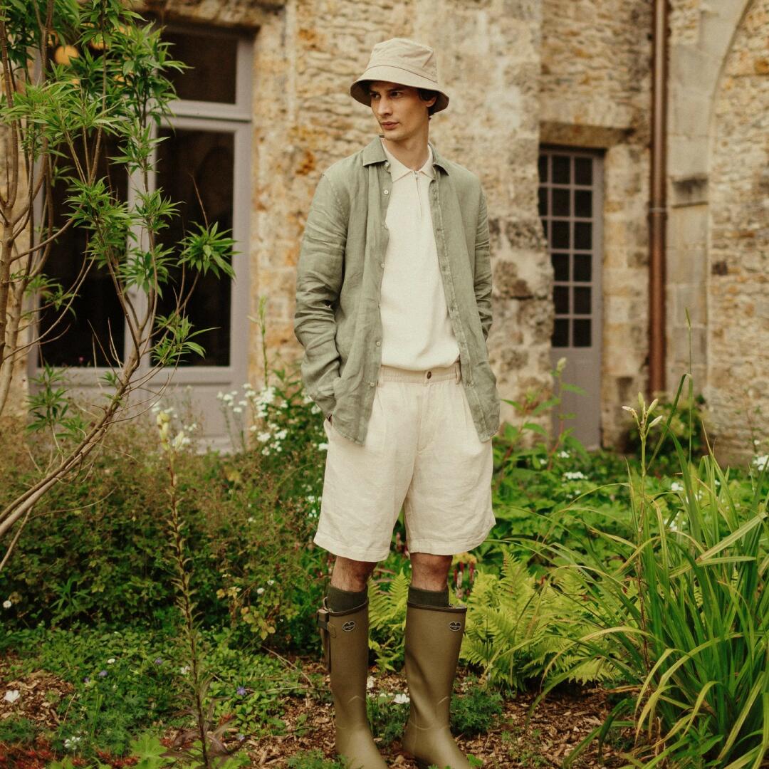 Men's Vierzon Jersey Lined Wellington Boot Green | Le Chameau