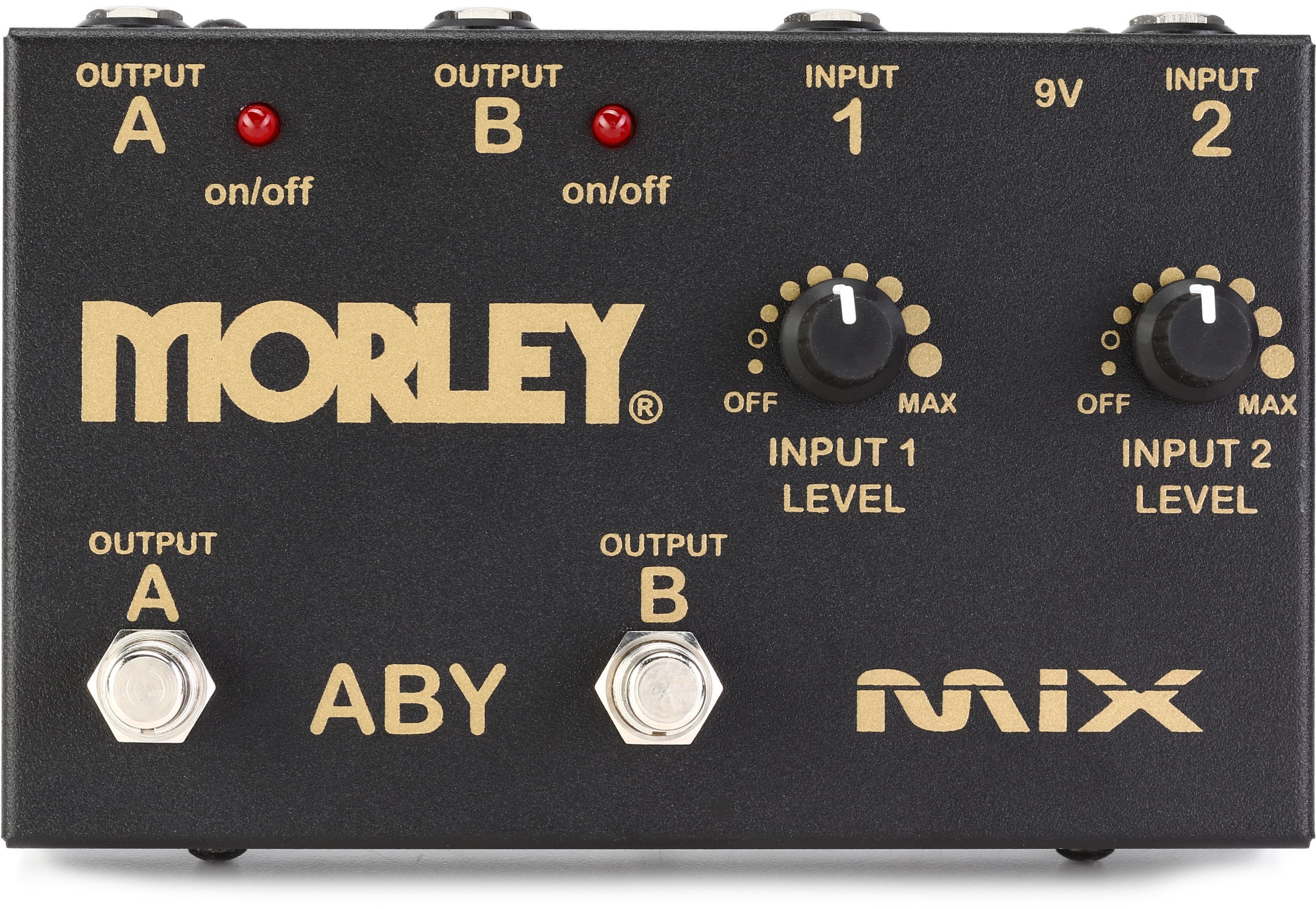 Morley Gold Series ABY MIX 2-button Switcher/Mixer Pedal | Sweetwater