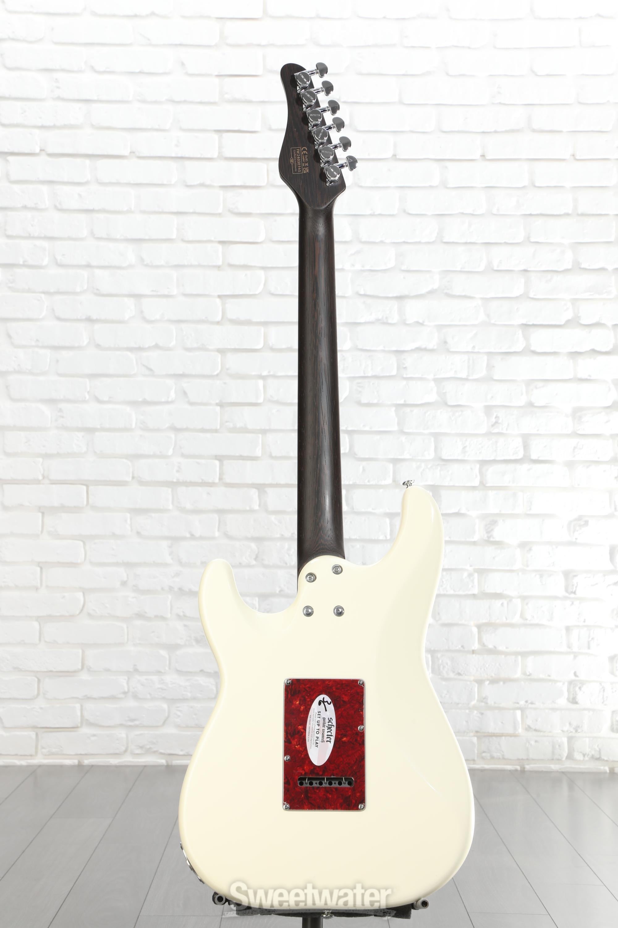Schecter MV-6 Electric Guitar - Olympic White with Ebony
