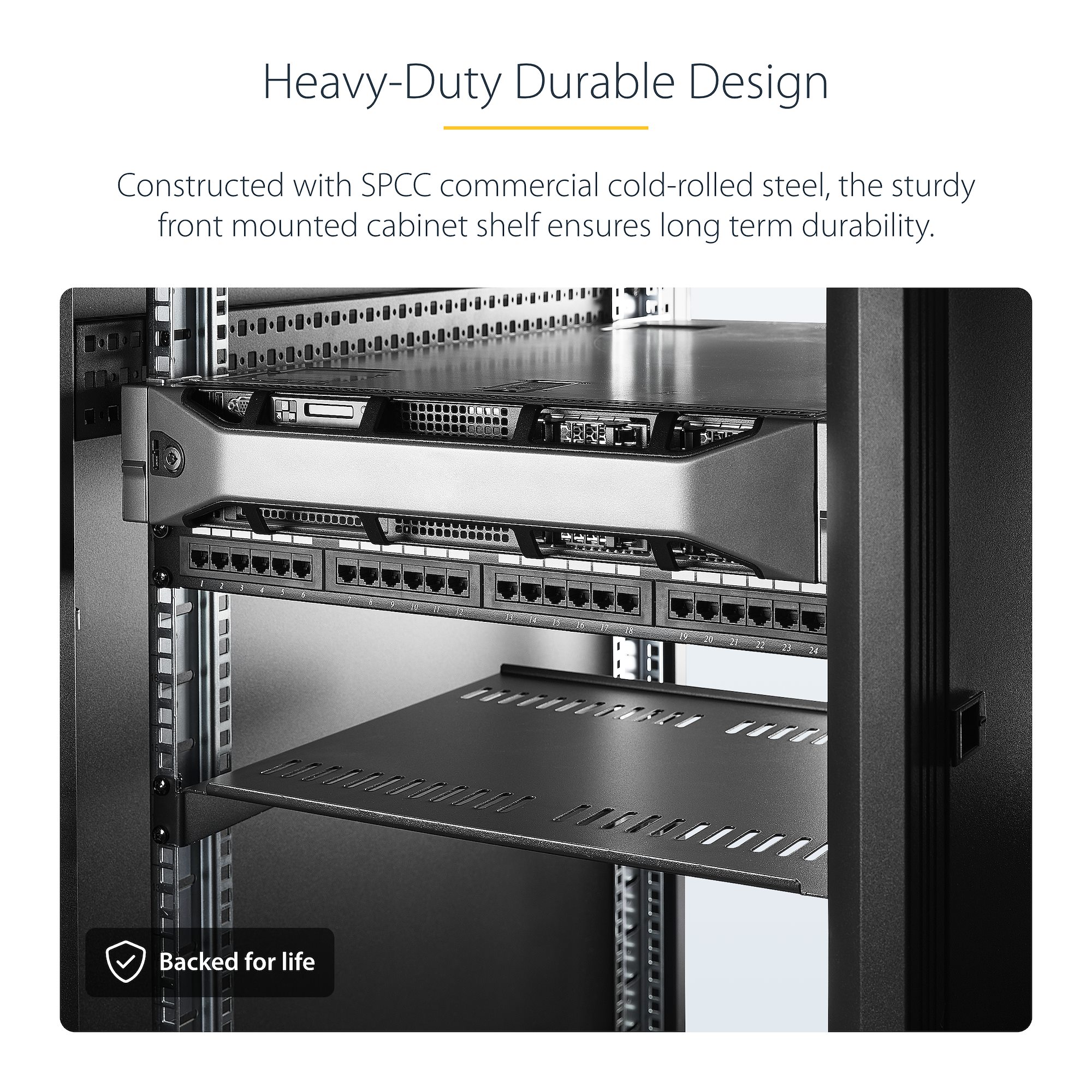 1U サーバーラック棚板／19インチ装置ラック＆キャビネット用放熱