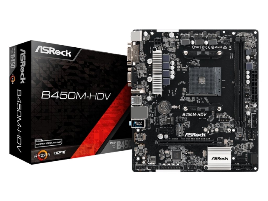 ASRock B450M-HDV AMD 400シリーズ Socket AM4対応 AMD B450チップ